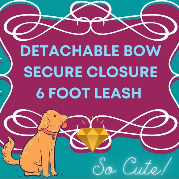 🐾Dog Leash and Detachable Bow Set in Cupcake 🐾 - Picture 15 of 16